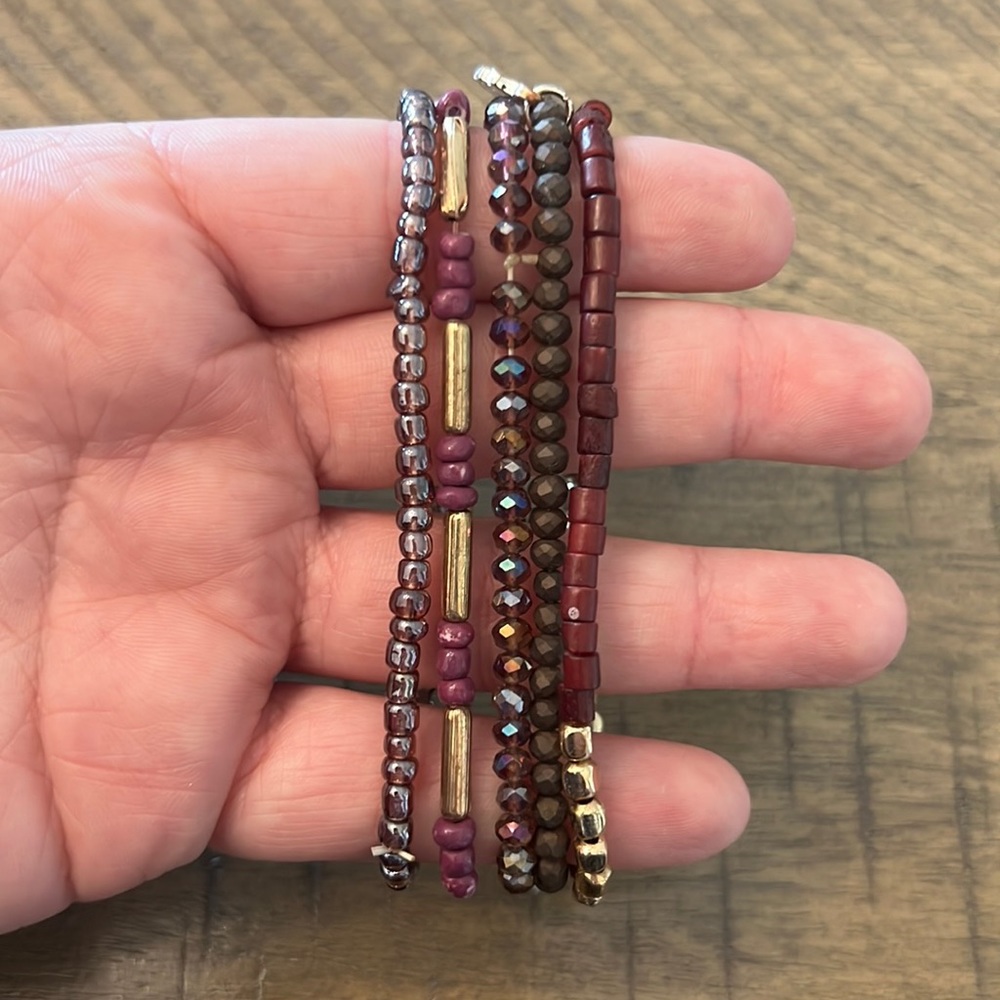 Purple Bracelet Stack (5 bracelets)